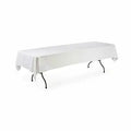 Intedge TCM6464-LGHT Blue Square Tablecloth, 64" x 64", Hemmed Edge, Poly Cotton Blend, Dining and Kitchen Cloth Table Cover, Washable Reusable Fabric, Light Blue, 1 Each, Made in USA