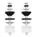 Universal Toilet Tank Bolts Replacement Kit  2 Sets Heavy Duty Stainless Steel Toilet Seat Bolts with Rubber Washers, Long Plastic Nuts, Rust-Resistant