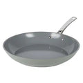 Sur La Table Kitchen Essentials Large 12 Inch Fry Pan PFA Free Titanium Ceramic Nonstick Interior Forged Aluminum Cookware Frying Pan - Green - Induction Compatible