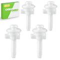 4 Pcs Toilet Seat Screws Replacement Kit, Universal White Plastic, Hinge Bolts with Nuts & Washers, Top Mount Toilet Seat Hardware, Lid Fastener, Tightening Part Set