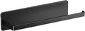 Adhesive Towel Bar, No Drill U-Shaped Stick on Wall Towel Rack & Paper Towel Holder for Kitchen Bathroom, Damage-Free Mounting, Strong Black Metal