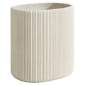 Small Bathroom Trash Can Cabinet,1.6 Gallon,Beige Vertical Stripe