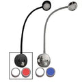 Wave One Marine Dual Color Gooseneck LED Chart Reading Light | Flexible Dimmable Sailboat Cabin Wall Map Boat Yacht RV Interior Night Lighting 12-24V Volt (Black | White & Red)