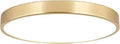 SOTTAE 12 Inch Brushed Gold Metal Flush Mount LED Ceiling Light, 3000-5000K 20W Thin Round Modern Low Profile Ceiling Light Fixtures for Bedroom, Living Room, Kitchen, Entryway, Bathroom