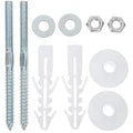 Garneck 2 Set Screws for Bathroom Fixtures Universal Wall Plugs and Screws for Wash Basin Mounting Bathroom Sink Fitting Kit Include Washers Gaskets Expansion Tubes