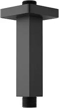 Matte Black Shower Arm with Flange, 4 inch, Short