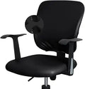 Shukii Waterproof Office Chair Cover Desk PU Leather Chair Seat Covers Stretchable Rotating Computer arm Chair Slipcovers Protector Cover