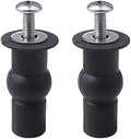Universal 2PCS Toilet Seat Hinges Screws, Toilet Seat Top Fixing Part,Toilet Lid Screws Rubber Top Nut