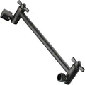 BRIGHT SHOWERS Brass Shower Head Extension Arm for Rain and Handheld Shower Head, 10 Inch Universal Shower Arm Extender, Height & Angle Adjustable, Oil-Rubbed Bronze