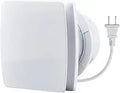 Bathroom Exhaust Fan 141 CFM 6 Inch Home Ventilation Ceiling Window and Wall Mount Vent Fan with Anti-backflow Check Valve for Kitchen Bathroom Garage(110v/18W/White)
