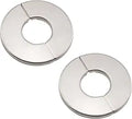 2PCS 304 Stainless Steel 25mm Pipe Cover Inner Diameter 27mm Circular Snap On Style Silver for Shower Arms Tap Valves Vents Bathroom Kitchen