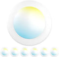 Sunco 6 Pack 4 Inch Flush Mount LED Recessed Disk Lights, 5CCT 10W=50W