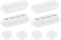 uxcell 4Set Toilet Seat Buffer, Anti-Slip Plastic Toilet Seat Bumper Kit, Universal Buffer Toilet Lid Rubber Bumpers for Home Hotel, White