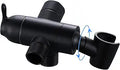 Shower Arm Diverter with Handshower Mount, G1/2 Brass 3 Way Shower Diverter Valve Bathroom Universal Shower System Replacement for Handheld Shower and Fixed Shower Head(Matte Black)
