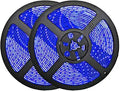 32.8ft Blue LED Strip Lights, Waterproof IP65 SMD2835 Dimmable 600LEDs 12V Cuttable Under Cabinet, Bar, Bedroom, Holiday Decoration Lighting Tape 2 Rolls