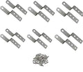 Right Angle Z Shaped Corner Bracket, 10PCS Right Angle Z Shaped Corner Bracket for Furniture Shelf, Metal Brackets, Z Shape Furniture Support Bracket with Screws