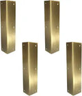 4Pcs Antique Pure Brass Corner Protectors Braces Classical Furniture Tables and Chairs Cabinet Corner Guard (Antique Bronze)