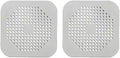 2 Pack Drain Hair Catcher, 7.17 Inch Square Silicone Shower Drain Cover Hair Catcher, tub Drain Hair Catcher, Bathroom Sink Drain Strainer for Bathroom, Bathtub, Kitchen (Gray)
