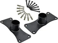 Naiture Shower Curtain Rod Jumbo Flange or Bracket, Set of 2, Black