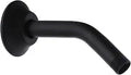 6 Inch Angled Shower Arm and Flange, Matte Black, Made of 304 Stainless Steel, Wall Mounted Shower Pipe Replacement for Bathroom