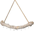 Uniquewise 32-inch Natural Decorative Jujube Wooden Log Hanging Farmhouse Wall Decor with 8 Hooks for Keys Hats and Wall Accessories - Perfect for Entryway Living Room Kitchen Hallways and Dining Area