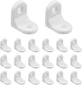 Small L Shelf Brackets, Plastic Angle Bracket, White-20Pcs
