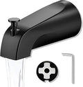 Universal Tub Spout with Diverter, Easy to Install Bathtub Faucet, Fits 1/2" Copper Pipe, Compatible with American Standard, Black