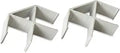 Lorell 90-Degree Panel Connectors, Gray