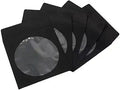 1,000 Pack Maxtek Premium Thick Black Color Paper CD DVD Blu-ray Disc Sleeves Envelope with Window Cut Out and Flap, 100g Heavy Weight.