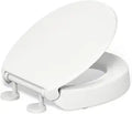KOHLER 25876-0 Hyten 3" Height, Elevated Soft Close Round Toilet Seat, Contoured Seat with Grip-Tight Bumpers, Quick-Attach Hardware, White