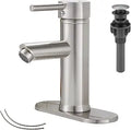Single Handle Brushed Nickel Bathroom Faucet