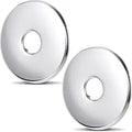 2 Packs 3.15" Round Shower Arm Flange, Stainless Steel Shower Escutcheon Plate, Large Universal Replacement Escutcheon Cover Plate, Inner Diameter 0.84"