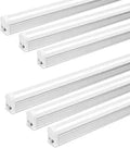 6 Pack LED T5 Integrated Single Fixture, 4FT, 2200lm, 6500K Super Bright White, 20W Utility LED Shop Light, Ceiling and Under Cabinet Light, Corded Electric with ON/Off