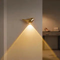 Gold BirdShaped Wireless Motion Sensor LED Wall Night Light For Home Decor