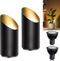 Spot Lights Indoor Uplights 8W Floor Can Uplighting Indoor with 3000K GU10 Bulb Desktop Corner Accent Lighting for Home Plant Picture Living Room with 5.9 FT Plug Cord and Foot Switch(2Pack)