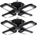 Deformable LED Garage Lights - 12000 Lumen 6500K Daylight 120W, Four Leaf Garage Organization Ceiling Lighting, Pack of 2