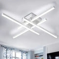 4-Light Curved Semi Flush Mount LED Ceiling Light, 6000K WhiteWhite