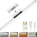4000mAh 6W Rechargeable Light Bar, Wireless Closet Light | Magnetic Under Cabinet Lighting with Remote, 3-Color Dimmable No-Drill Battery Operated Lamp for RV, Bunk Bed, Kitchen, Desk