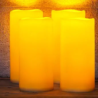 Homemory Solar Candles 4"x10" Outdoor Waterproof Dusk to Dawn Sensor, IP65