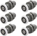 uxcell 6 Pcs Shower Door Roller Runners Wheel Replacement 19mm Dia White