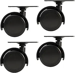 4 Pack 40 mm D-olly Wheel/Plate Assembly Compatible with Vacuum
