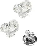 4Pcs Transparent Heart Toilet Button Pusher Flusher Top Push Button Accessory