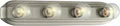 Designers Fountain 4-Lights Melrose Vanity Light Fixture, 24 Inch Wall Mount Sconce for Bathroom, Bedroom or Mirror, Brushed Nickel, 6614-BN