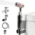 Daily Treasures Bidet Sprayer for Toilet with Replaceable Filters, Stainless Steel Handheld Bidet,Muslim Shower for Toilet, No-Push Hands-Free & Adjustable Water Pressure, Toilet Bidet Attachment