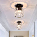 TISLYCO Set of 2 Crystal Chandelier Mini Crystal Ceiling Light Fixtures, Modern Flush Mount Ceiling Light for Dining Room, Hallway, Living Room