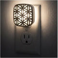Lights By Night Decorative LED Night Light, Brushed Nickel Flower Design