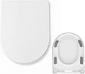 U/D-Shape Toilet Seat Replacement Soft Close Quiet No Slam PP Heavy-Duty