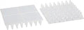 SoftTouch 4" Square Adhesive Anti-Dent Carpet Protectors with 5/8" Spiked Bottom, Self-Stick Spiked Furniture Pads for Tables, Beds, Sofas, Chairs, Set of 2, Clear