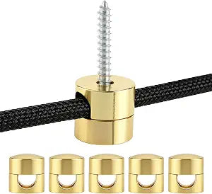 RTNLIT Swag Hook for Chandelier Ceiling Lights Cable (Gold, 5-Pack)