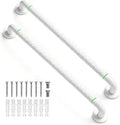 2 Pack Anti Bathroom Grab Rail,White Stainless Steel Shower Hand Rail,Safety Hand Rail Support for Elderly, Children and Disability 27.5 inch